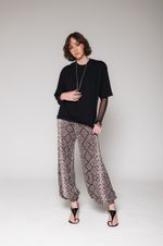 Calça Pantalona de Tule Cobra