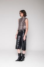 Blusa Frente Única Gola Alta Cobra