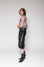 Blusa Frente Única Gola Alta Cobra