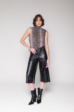 Blusa Frente Única Gola Alta Cobra