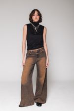 Blusa Frente Única Gola Alta Preta
