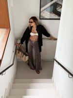 Calça Pantalona de Tule Cobra