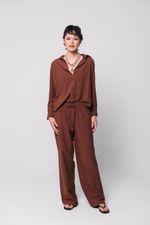 Calça Popeline Marrom