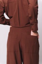 Calça Popeline Marrom