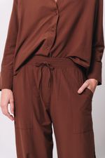 Calça Popeline Marrom