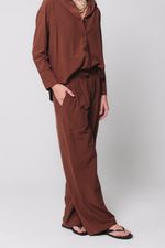 Calça Popeline Marrom