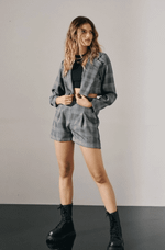 Blazer Cropped Xadrez