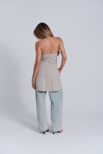 Blusa Alfaiataria Tulipa Bege