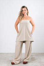 Blusa Alfaiataria Tulipa Bege