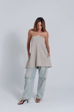 Blusa Alfaiataria Tulipa Bege