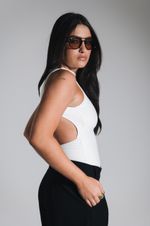 Body Costas Abertas Off White