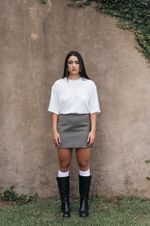 Mini Saia Monique Cinza