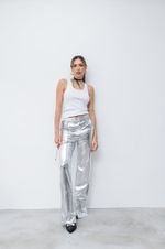 Calça Metalizada Prata