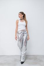 Calça Metalizada Prata
