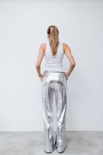 Calça Metalizada Prata