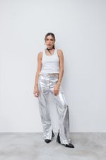 Calça Metalizada Prata
