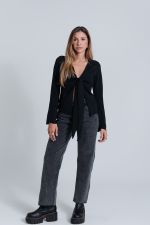 Calça Jeans Cropped Preta