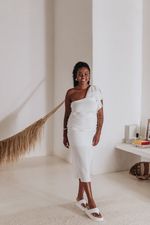Vestido Midi Ombro Só Bliss Branco