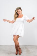Vestido Curto Gypso Branco