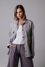 Camisa Cinza Oversized