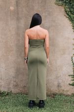 Vestido Tubinho Longo Verde Musgo