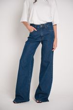 Calça Jeans Cintura Média Azul Escura