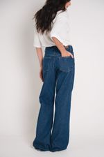 Calça Jeans Cintura Média Azul Escura