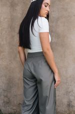 Calça Reta Monique Cinza