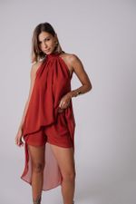 Blusa Longa Terracota
