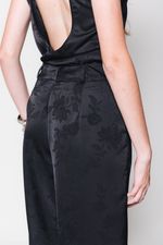 Conjunto de Cetim Jacquard  Preto