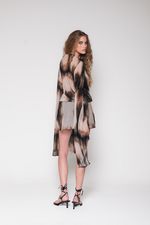 Vestido Manga Longa Estampado Halo