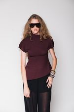 Blusa de Tricot Joy Beringela 