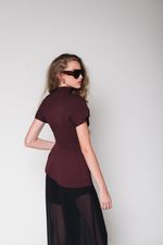 Blusa de Tricot Joy Beringela 