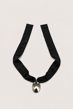 Choker Medalha Oval Prata