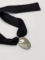 Choker Medalha Oval Prata