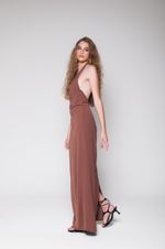 Vestido Frente Única Marrom