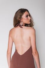 Vestido Frente Única Marrom