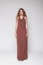 Vestido Frente Única Marrom