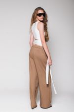 Blusa Recortes Amarração Off White