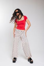 Calça Aladim Estampada Poá