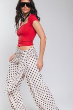 Calça Aladim Estampada Poá