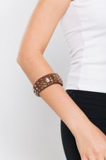 Bracelete Resina Studs Marrom