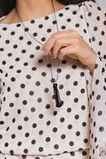 Colar Pingente Tassel Miçangas