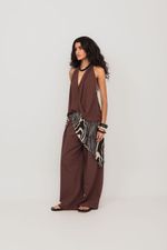Blusa Transpassada Marrom