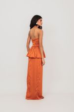 Conjunto Balonê Cetim Laranja