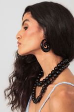 Brinco Espiral Preto