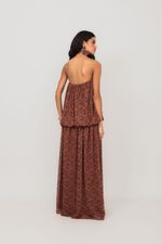 Vestido Balonê Renda Marrom 