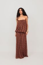Vestido Balonê Renda Marrom 
