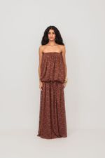 Vestido Balonê Renda Marrom 