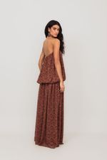 Vestido Balonê Renda Marrom 